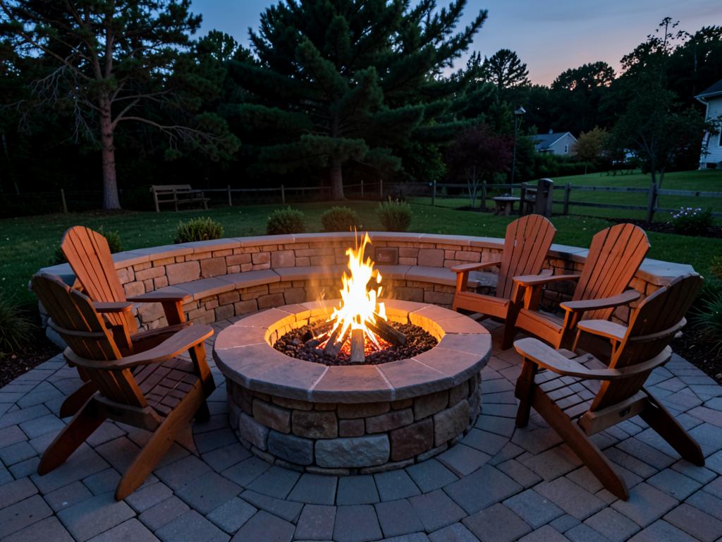 Fire Pits & Fire Features project by ForgeStone Hardscapes near Dayton, Ohio